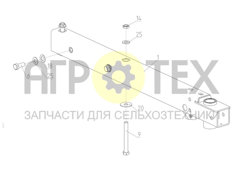 Чертеж Установка балки (154.07.01.080)